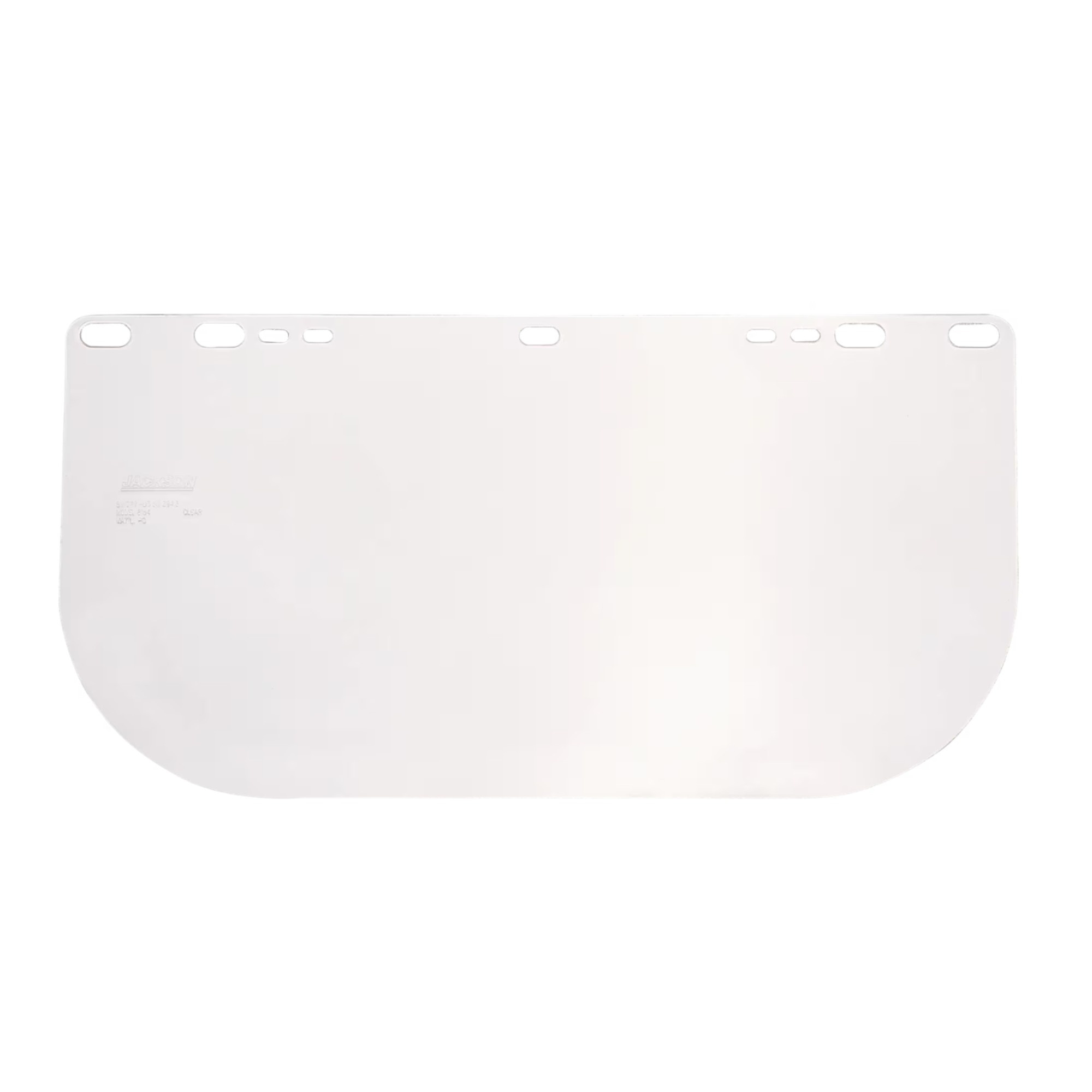 Jackson Safety® - Replacement Windows for F20 Polycarbonate Face Shields - Clear - 6.5" x 15.5" x .040" - Dual Crown - Unbound - Model # 30707